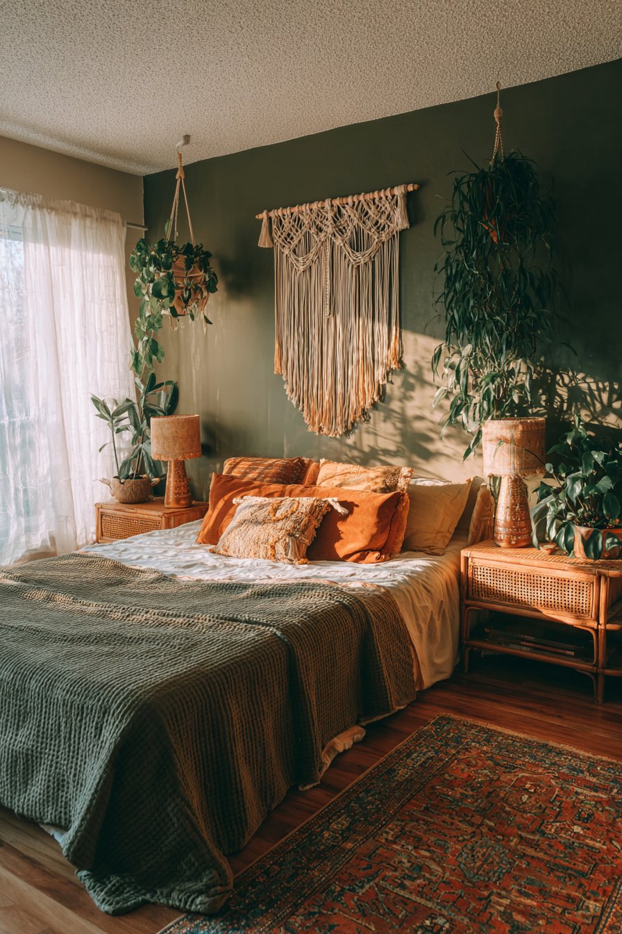 Bohemian Bedroom with Macramé Accents