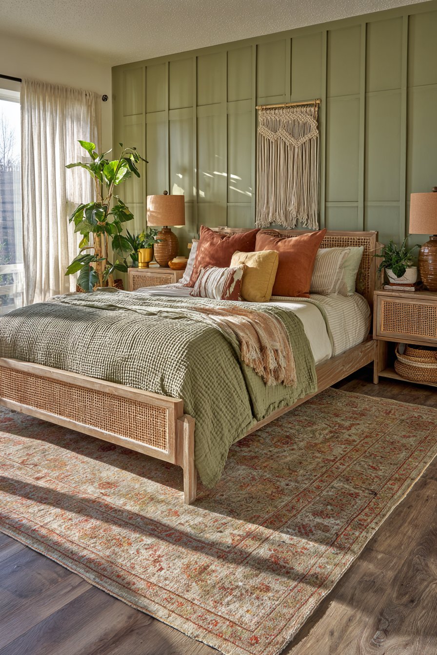 Bohemian Bedroom with Macramé Accents