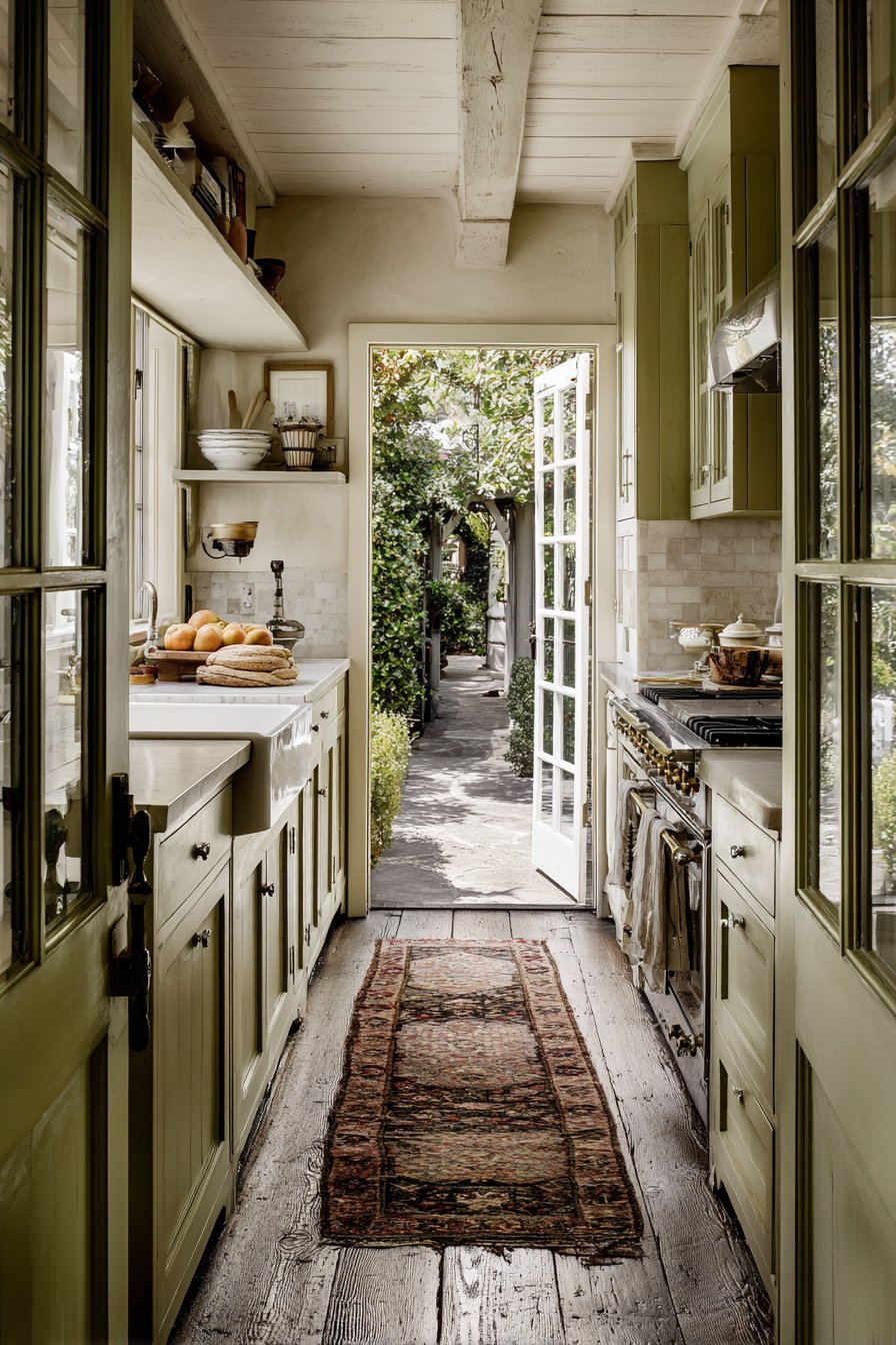 Olive-Grey Stained Hardwood Floors