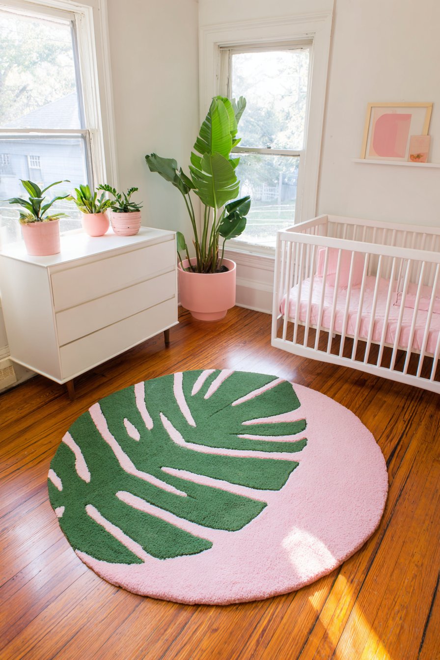 Foundation Rug with Botanical Pattern