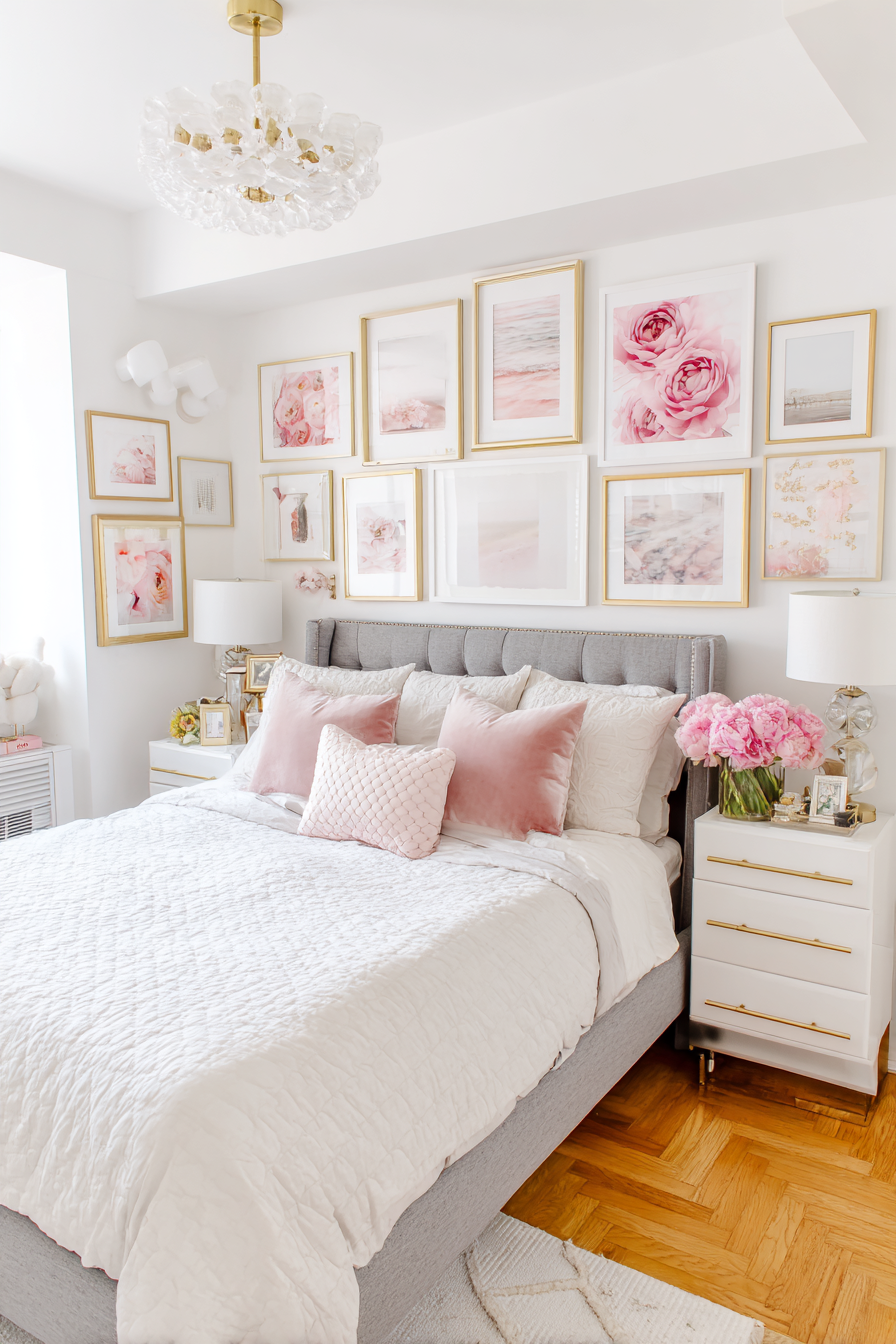 Curated Pink-Toned Gallery Wall