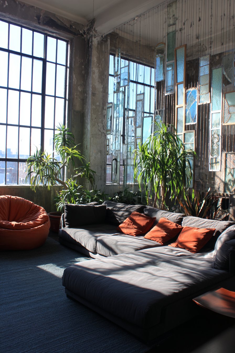 Suspended Vintage Window Frame Divider