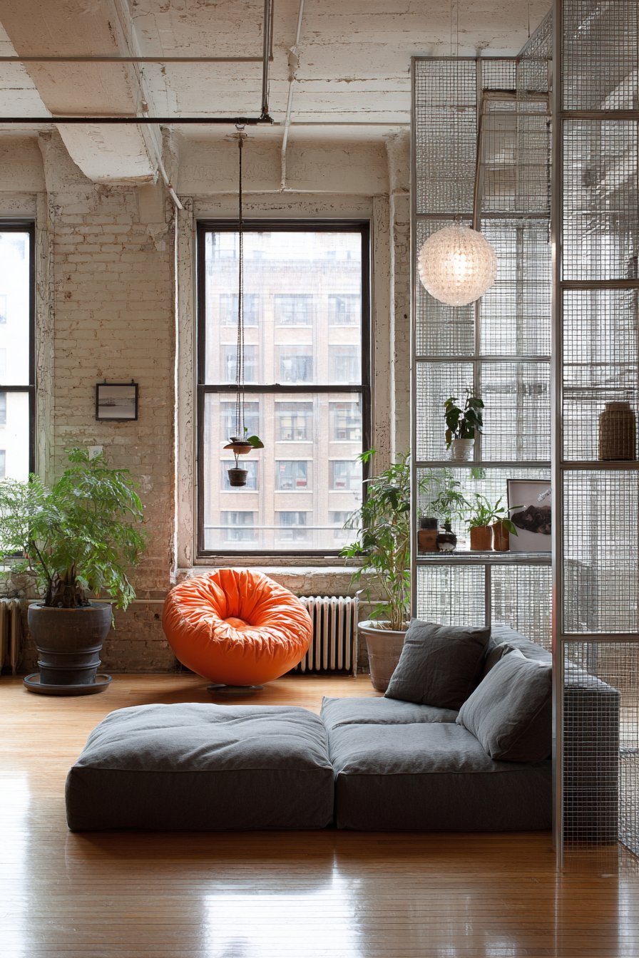 Suspended Vintage Window Frame Divider