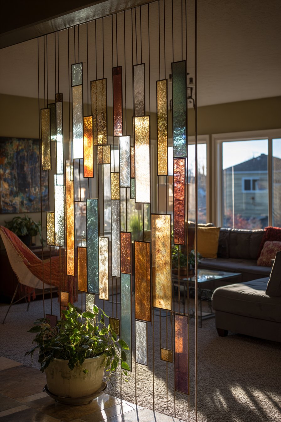 Suspended Vintage Window Frame Divider