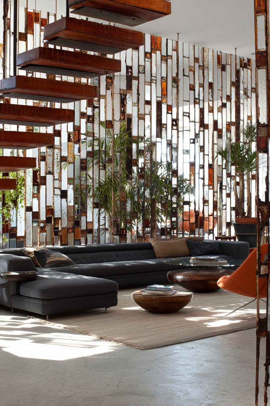 Suspended Vintage Window Frame Divider