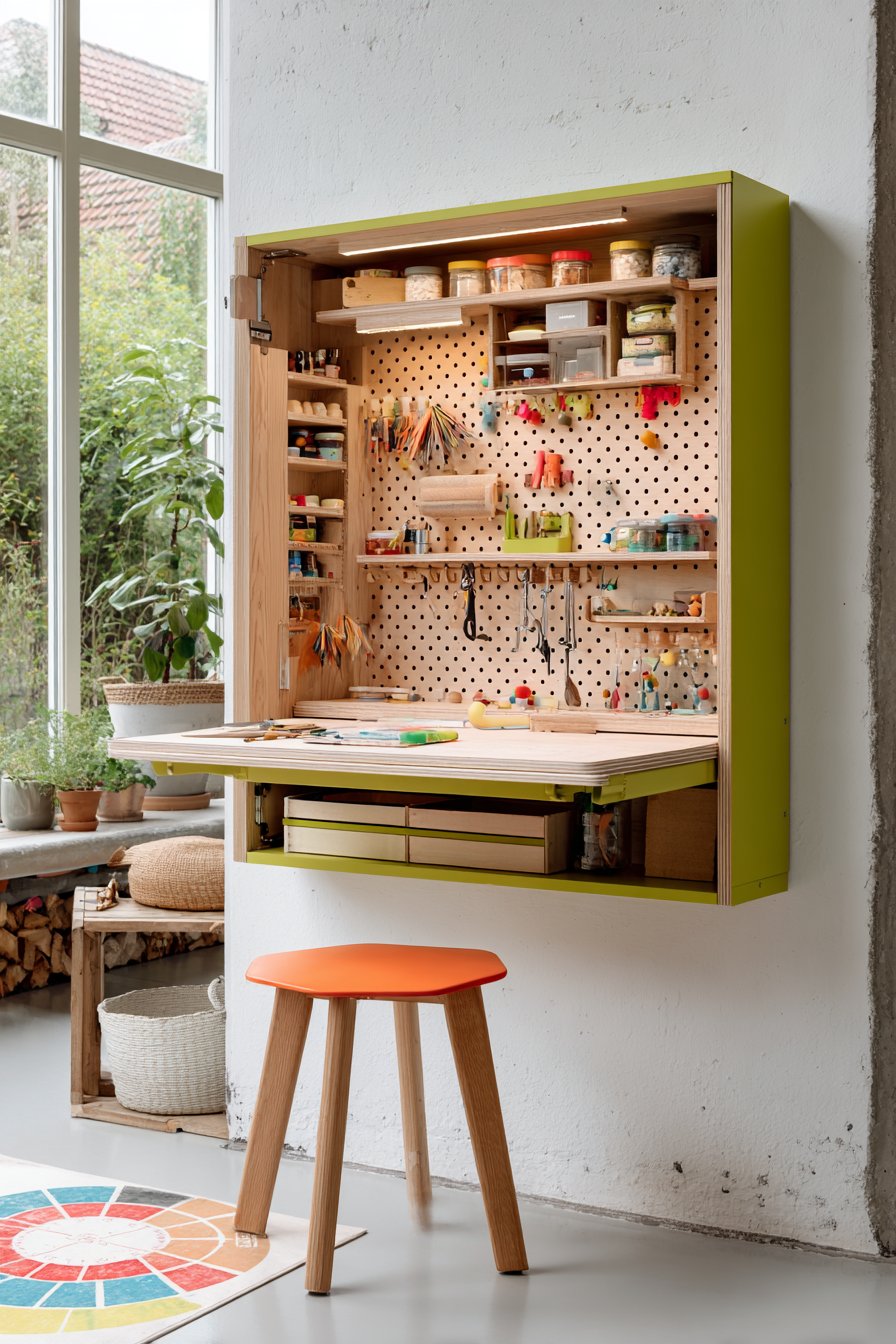 Fold-Down Craft Corner