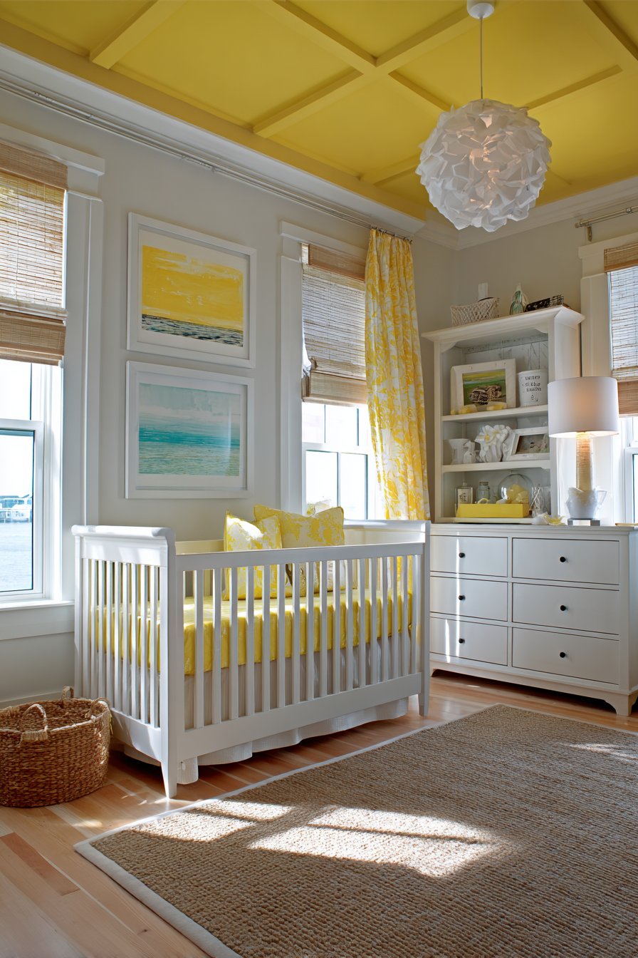 Unexpected Yellow Ceiling Treatment