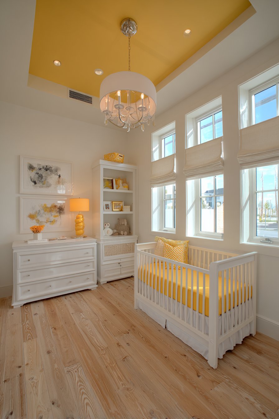 Unexpected Yellow Ceiling Treatment