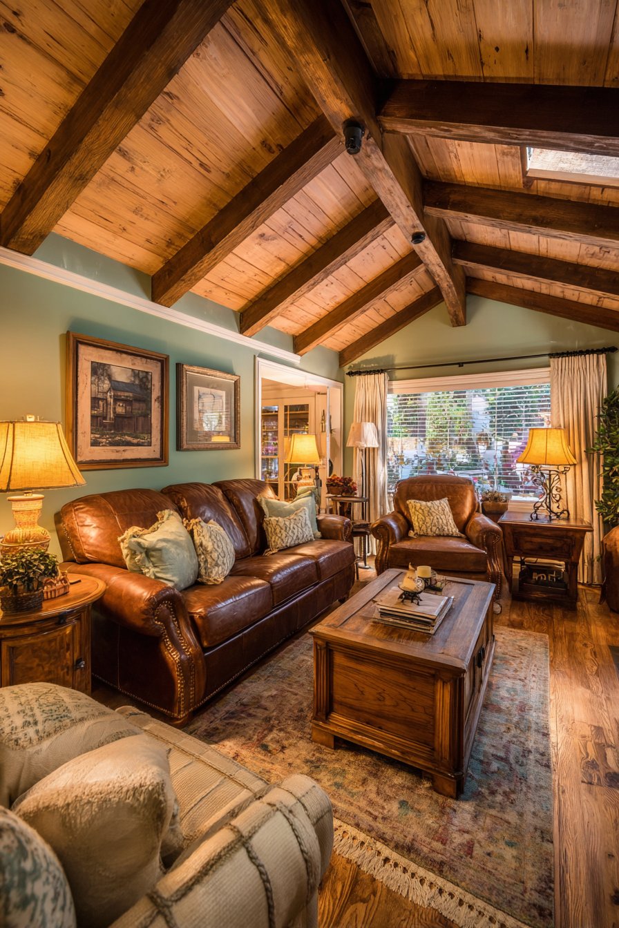Rustic Exposed Beam Ceiling