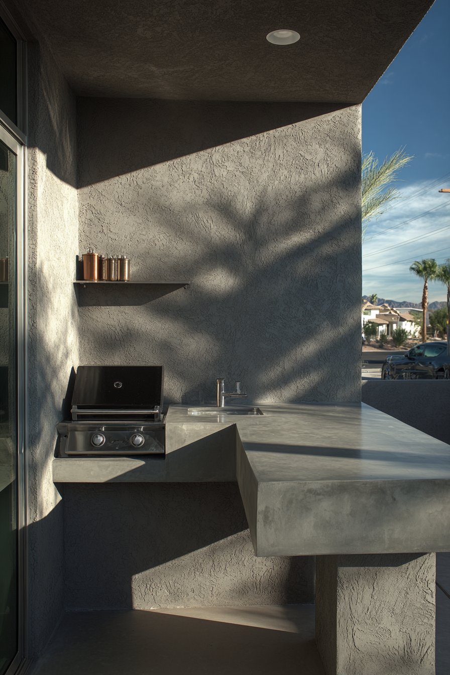 Minimalist Floating Concrete Design