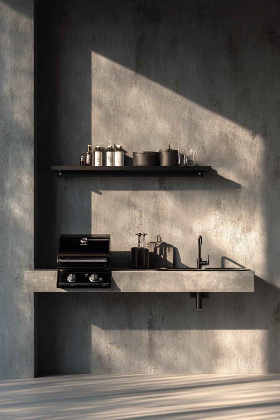 Minimalist Floating Concrete Design