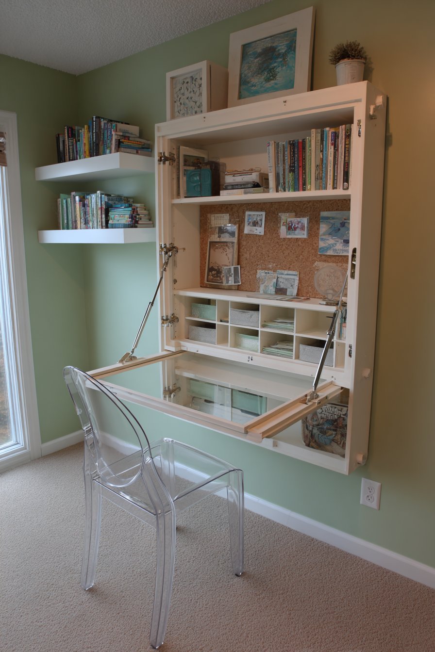 Multifunctional Drop-Down Desk