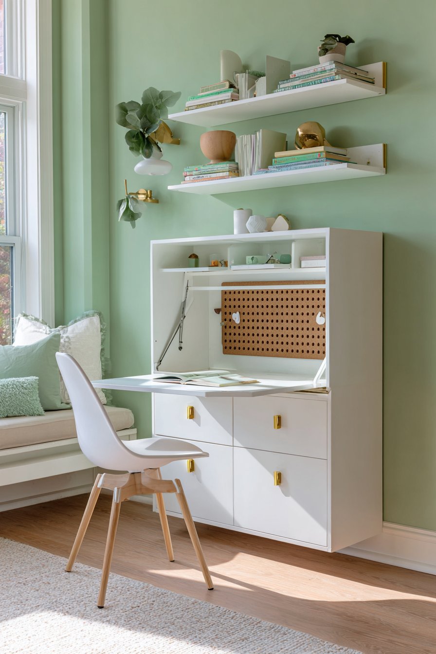 Multifunctional Drop-Down Desk