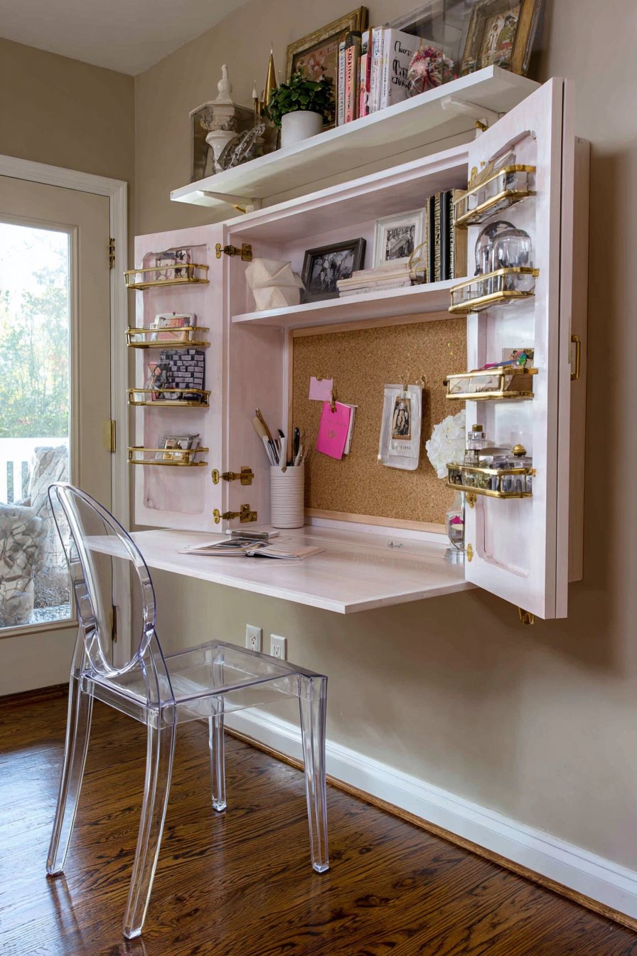 Multifunctional Drop-Down Desk