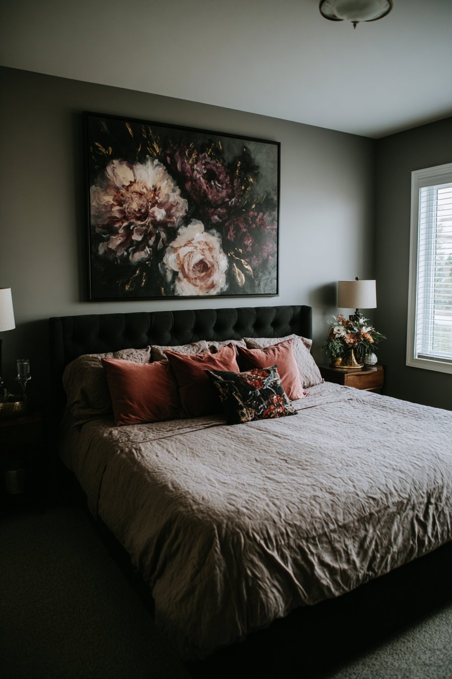 Oversized Abstract Floral Artwork