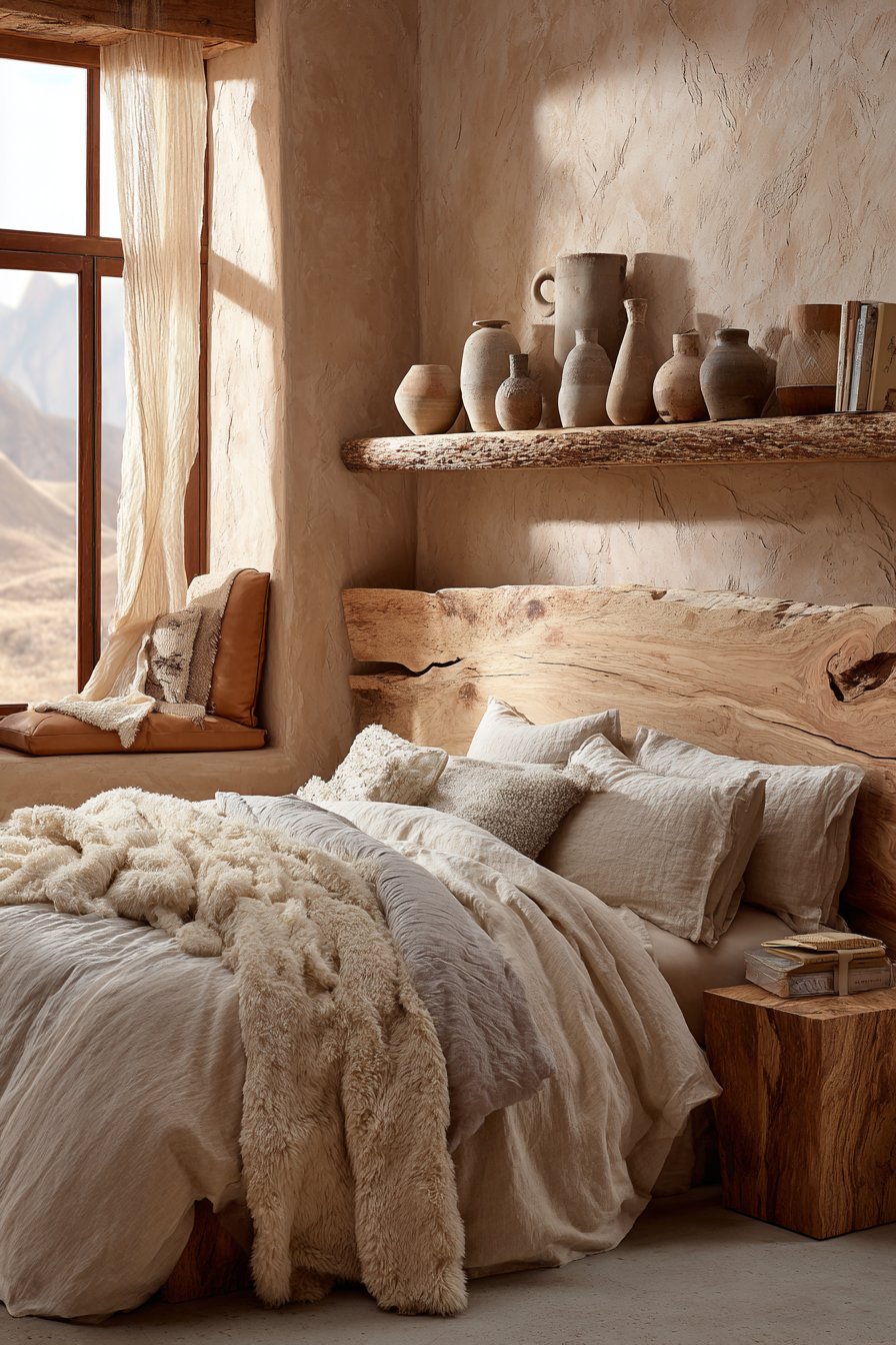 Cognac Leather Reading Nook