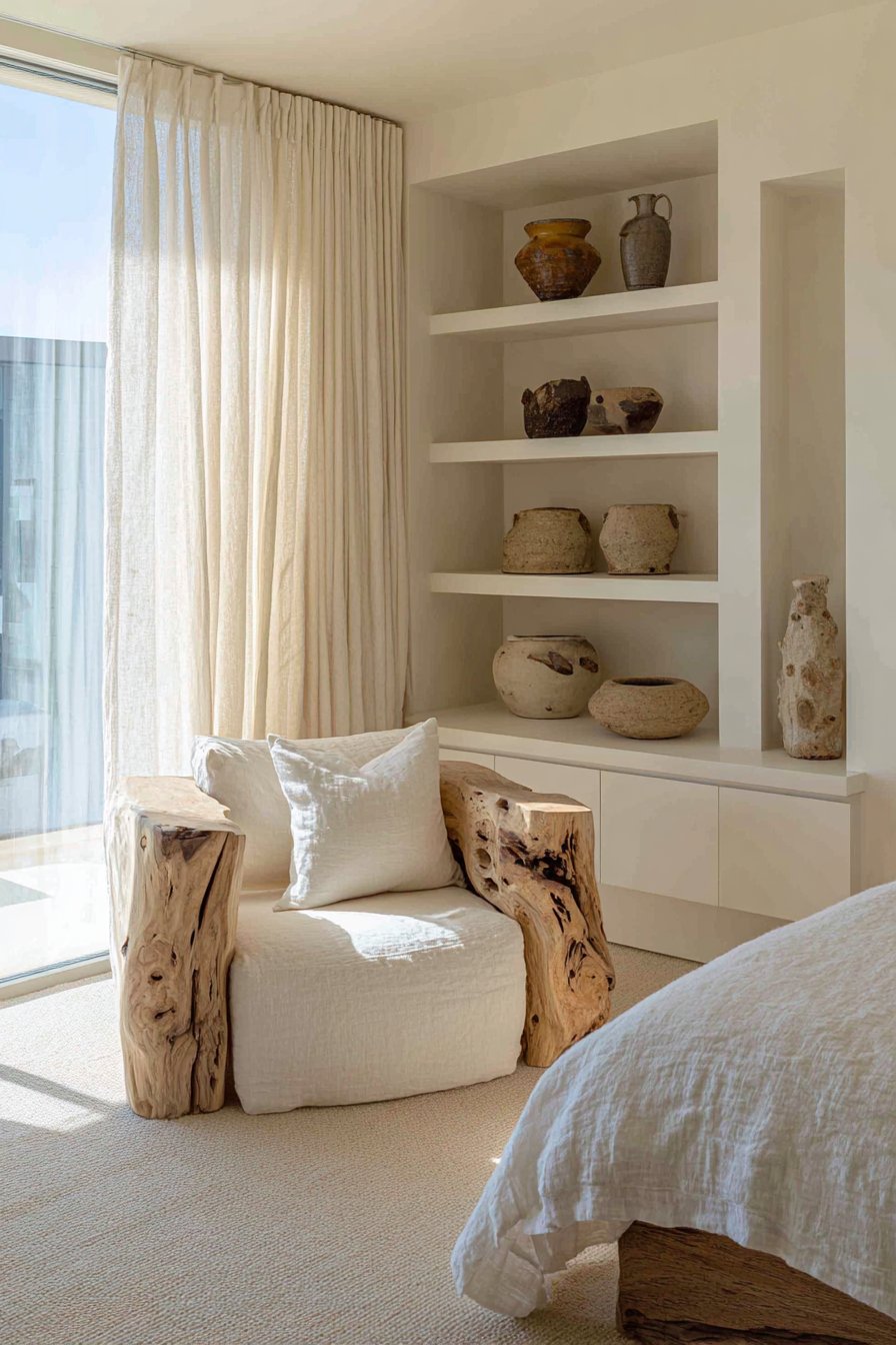 Cognac Leather Reading Nook