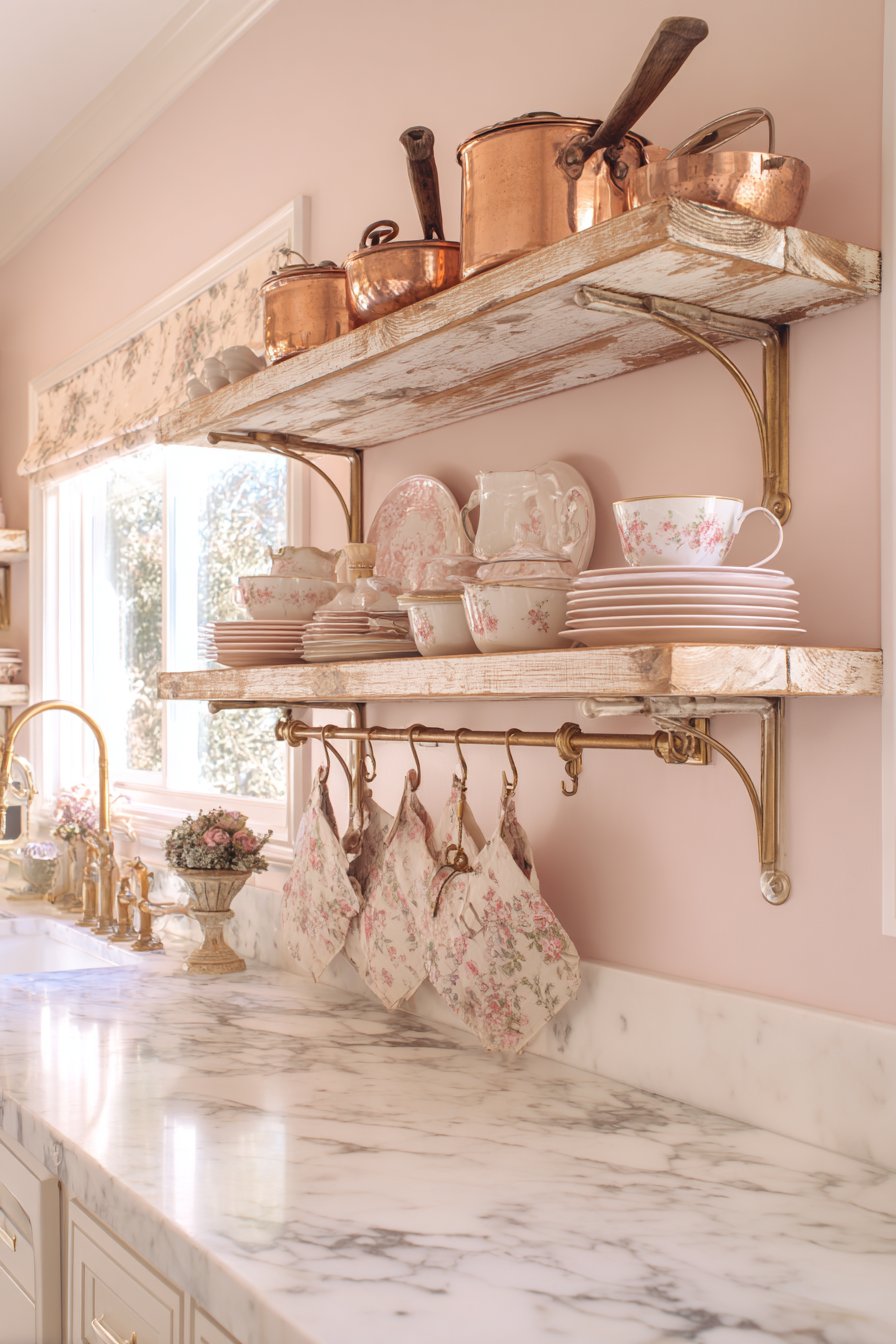 Open Shelving Display Wall