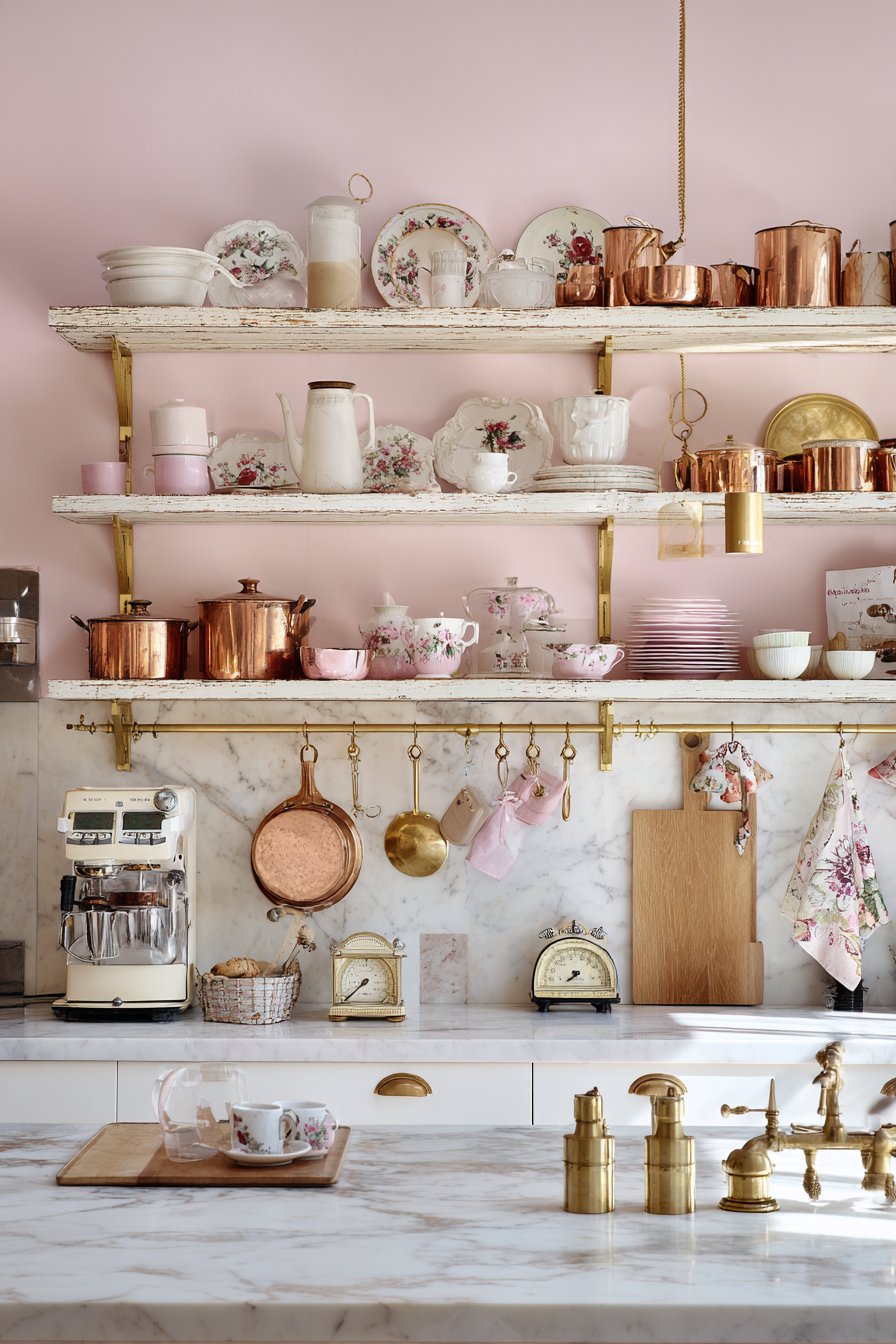 Open Shelving Display Wall