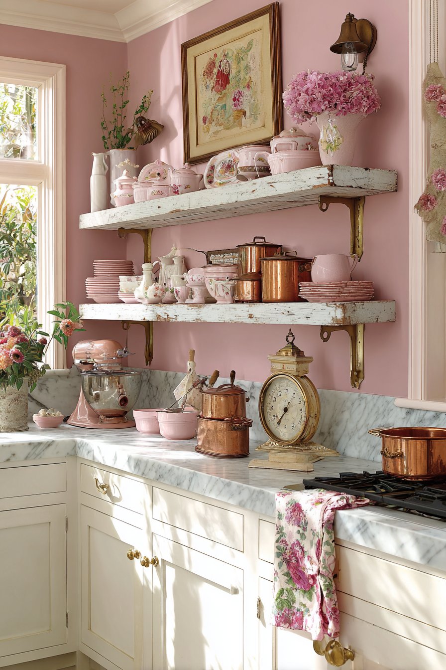 Open Shelving Display Wall