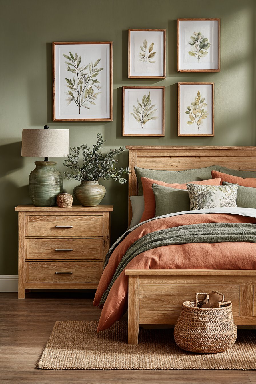 Nature-Inspired Moss and Rust Retreat