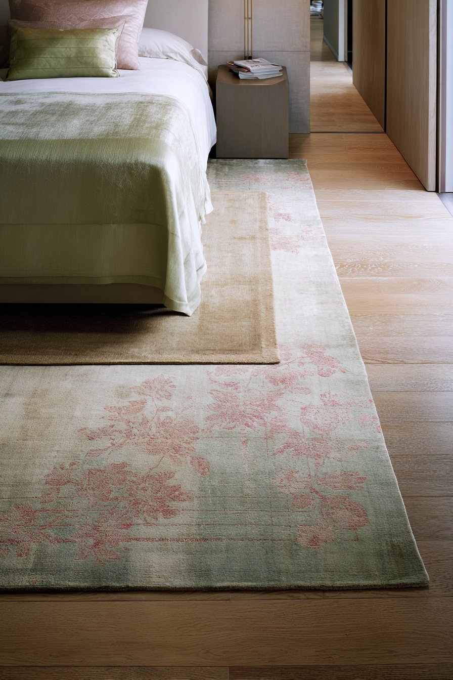 Layered Vintage Rug Arrangement