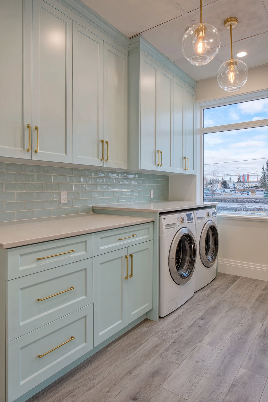 Seafoam Green Transitional Style Blending