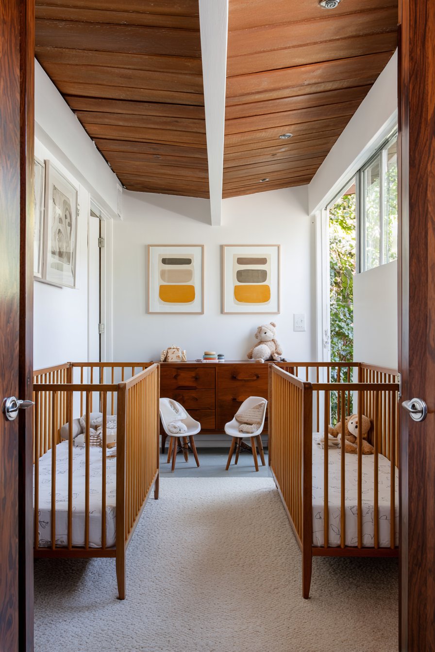 Twin Nursery Symmetry with Doubled Design Elements