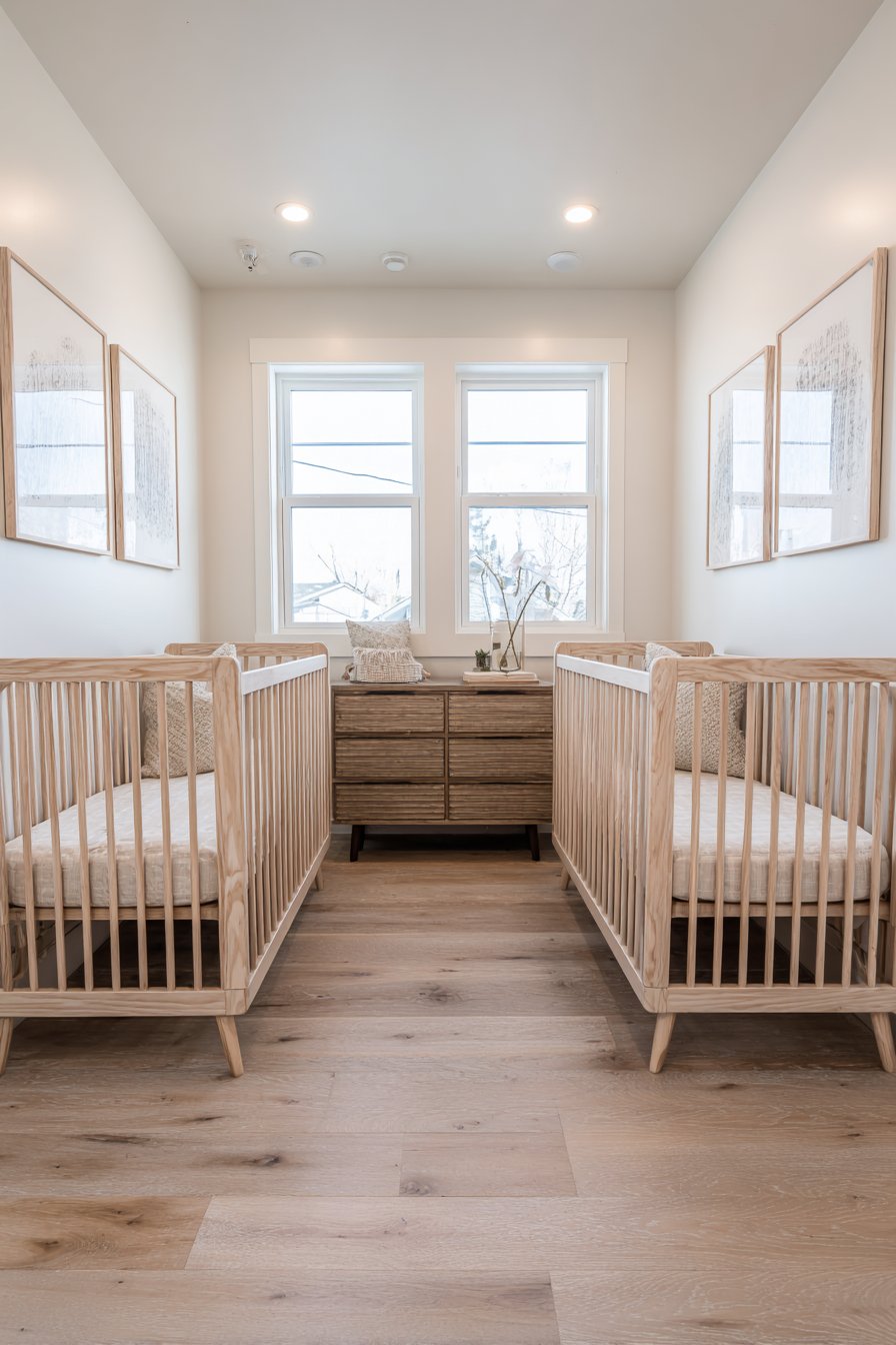 Twin Nursery Symmetry with Doubled Design Elements
