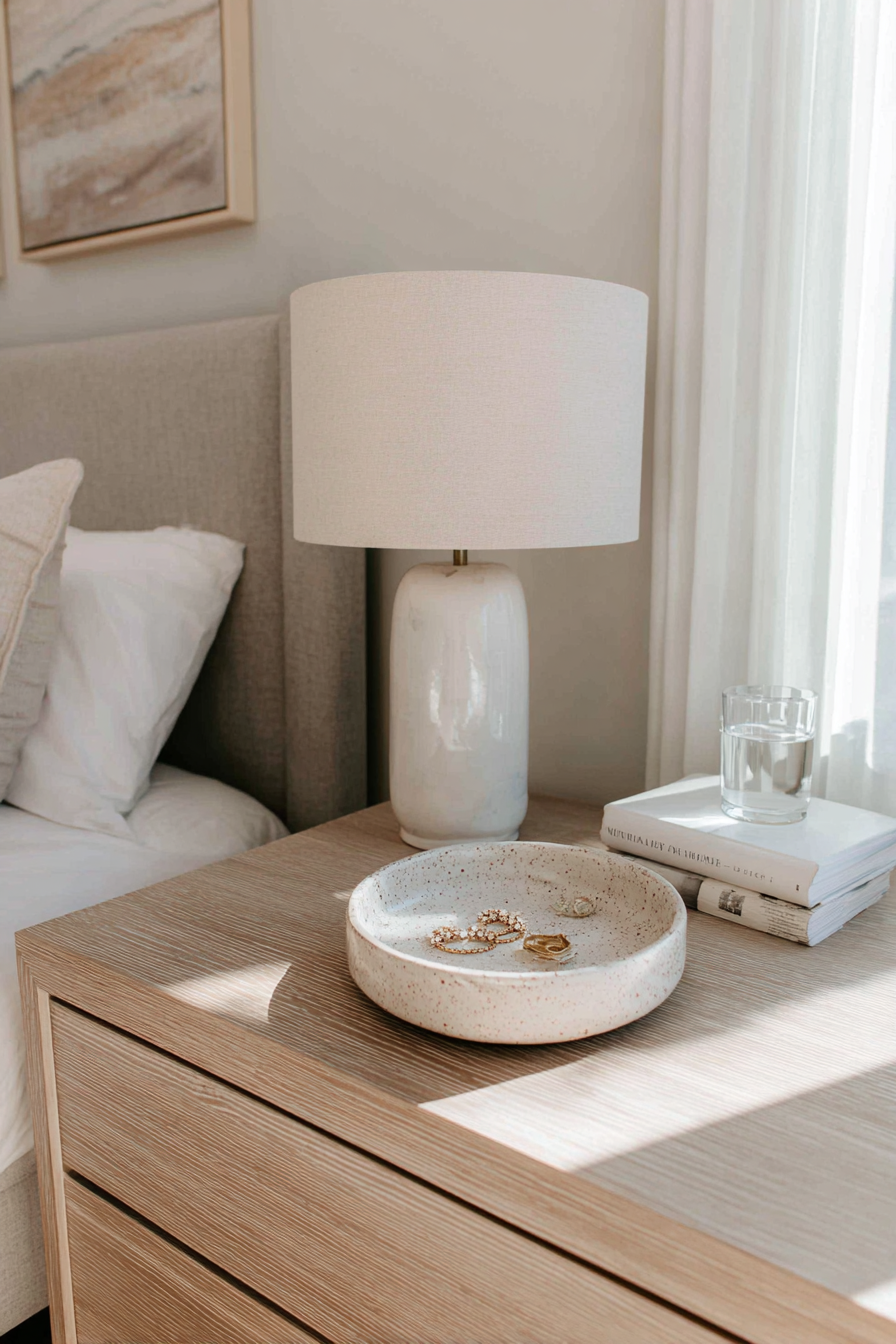 Carefully Curated Nightstand Styling