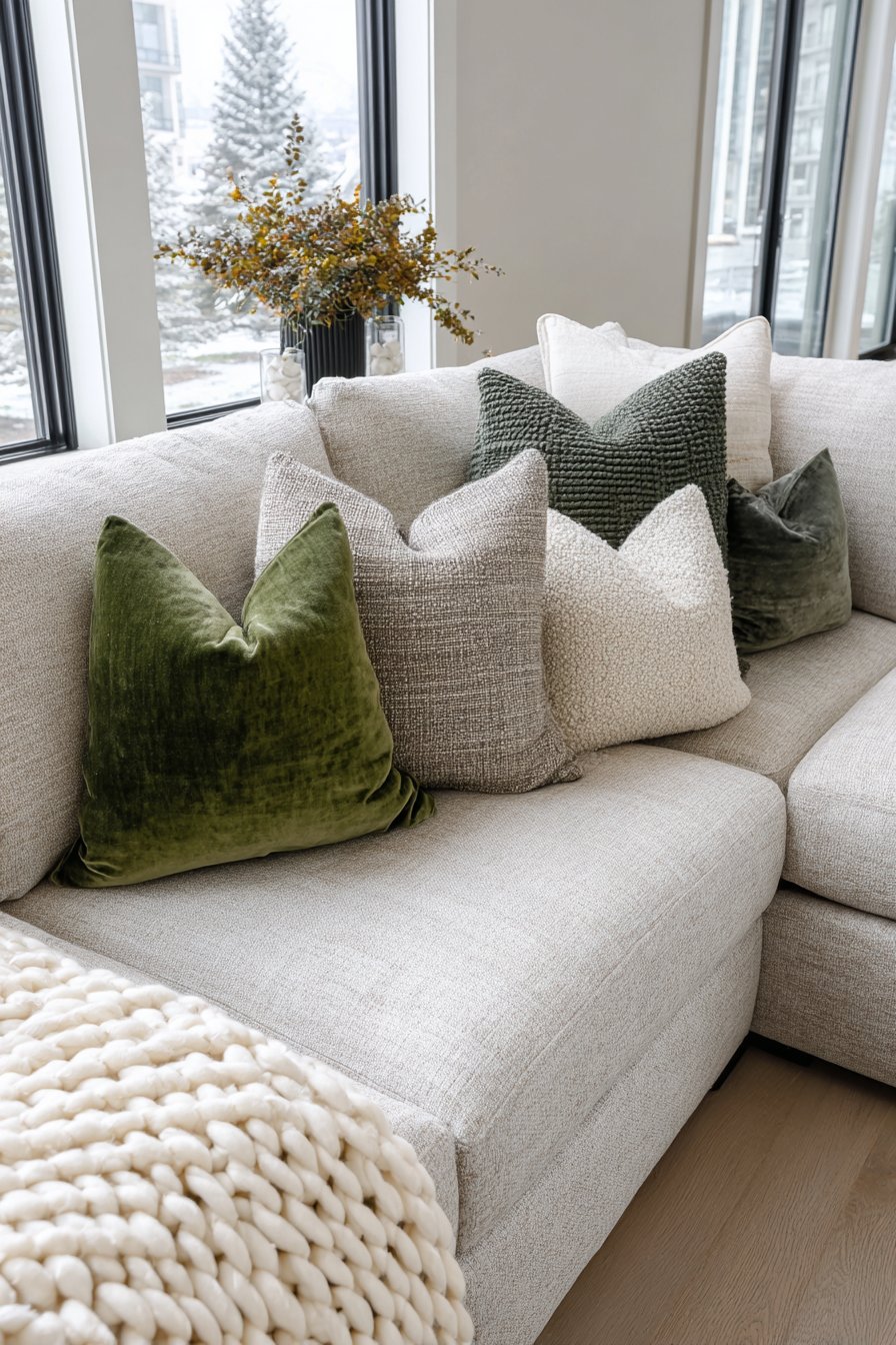 Curated Pillow Collection Display