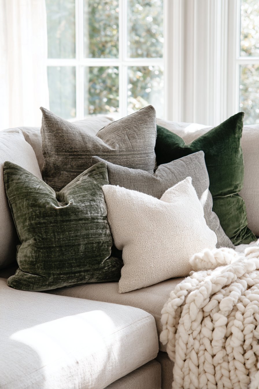 Curated Pillow Collection Display