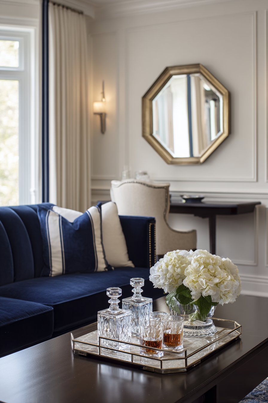 Navy Cream Gold Sophistication