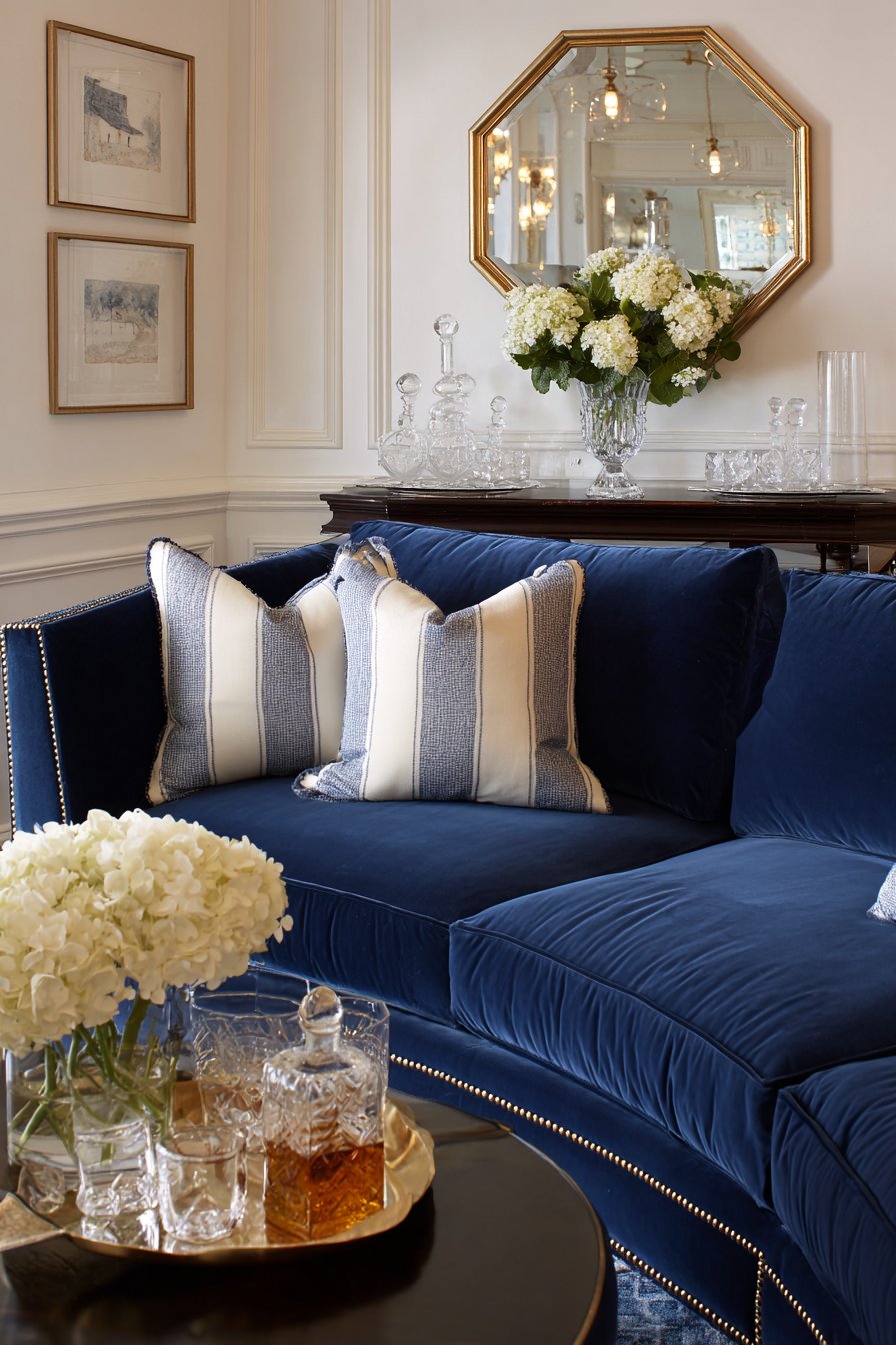 Navy Cream Gold Sophistication