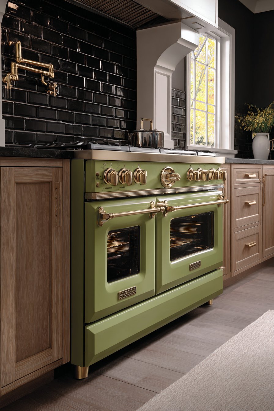 Professional Olive Green Enamel Range