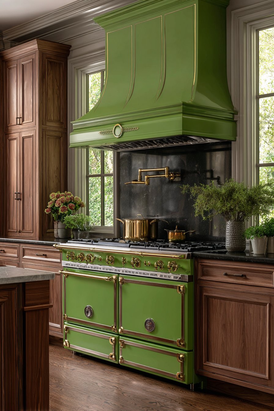 Professional Olive Green Enamel Range