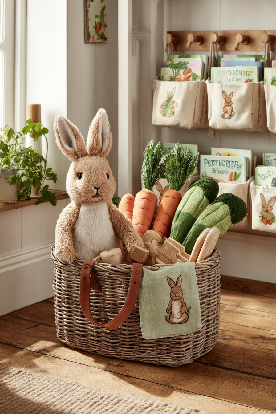 Wicker Basket Toy Storage with Accessible Organization