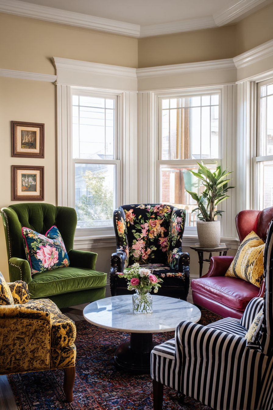 Mismatched Vintage Armchair Collection