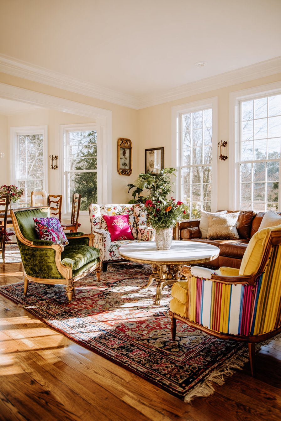 Mismatched Vintage Armchair Collection