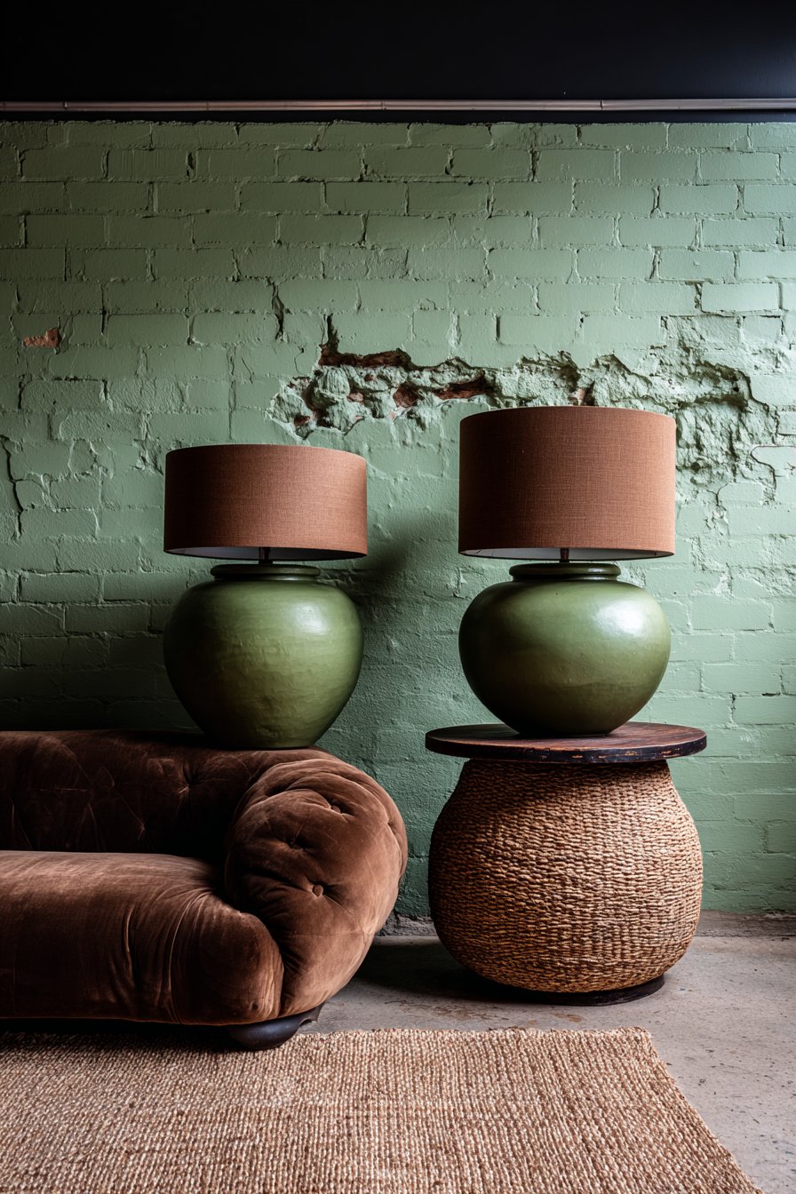 Textured Painted Brick Feature