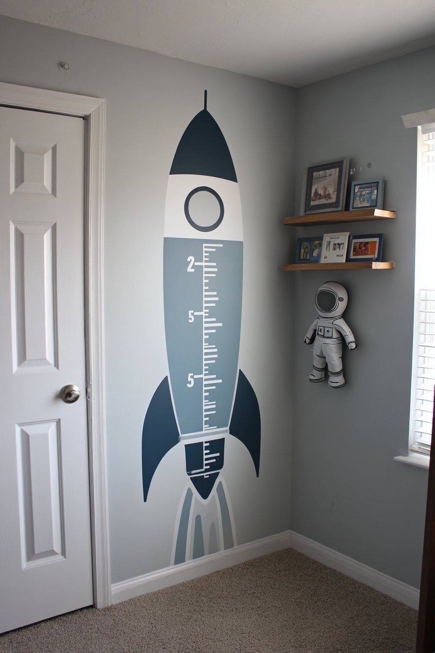 Growth Chart Rocket Ship Decal