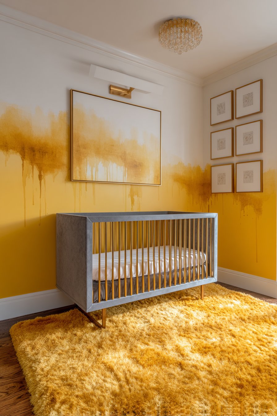 Ombré Wall from Golden to Butter