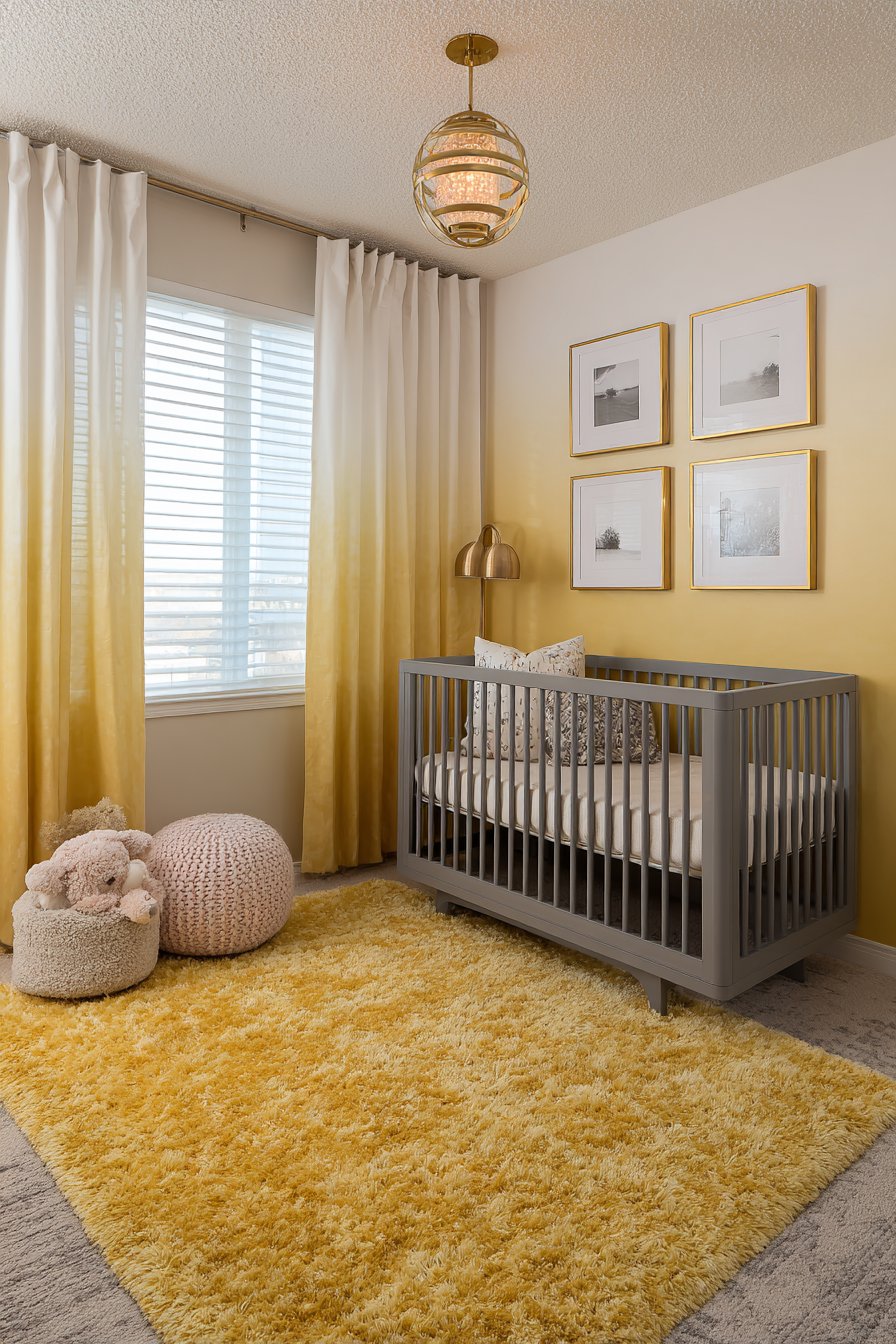 Ombré Wall from Golden to Butter