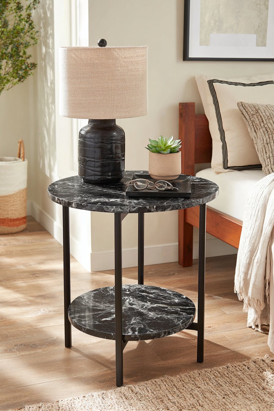 Perfectly Styled Nightstand Vignette