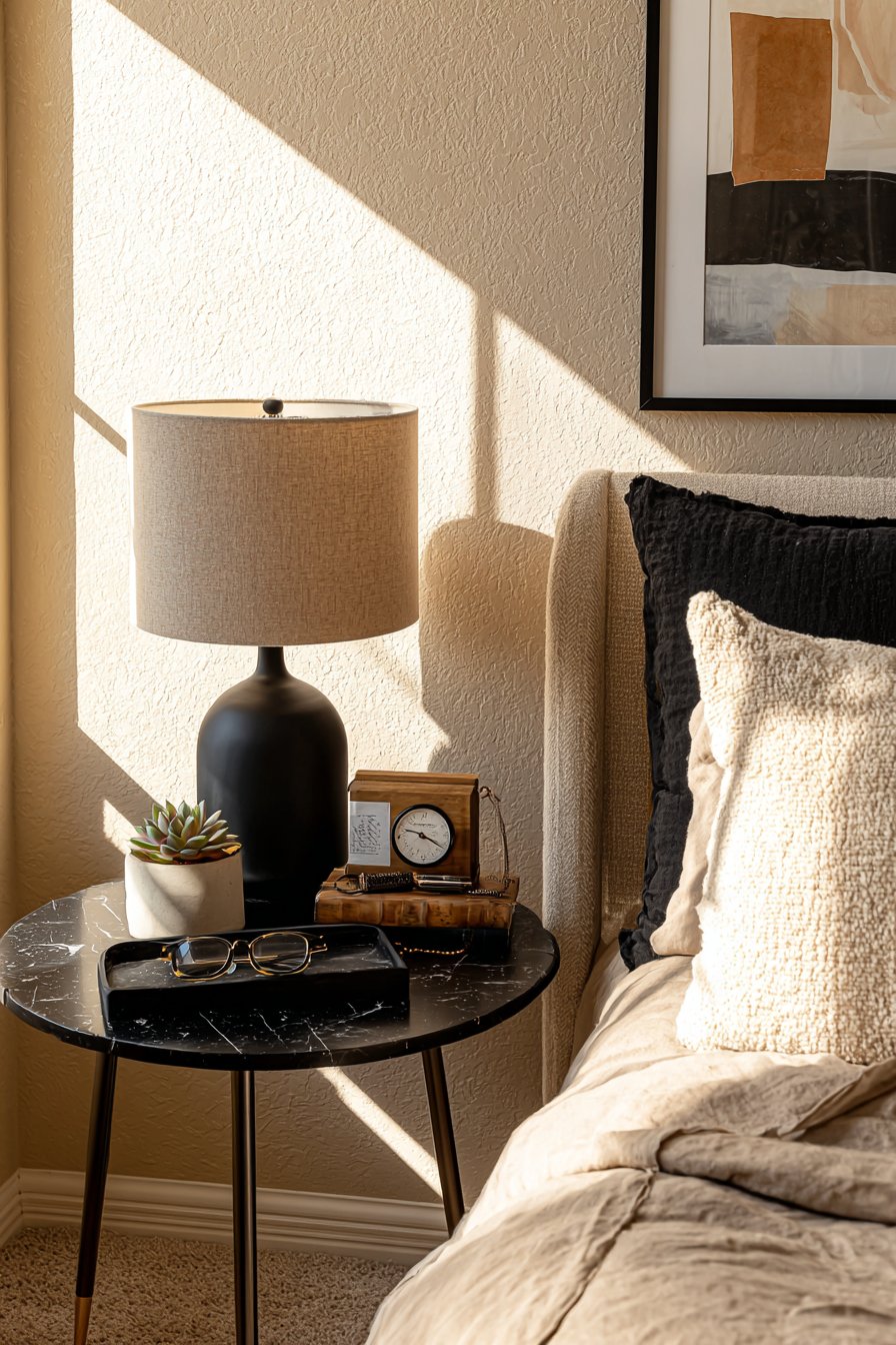 Perfectly Styled Nightstand Vignette