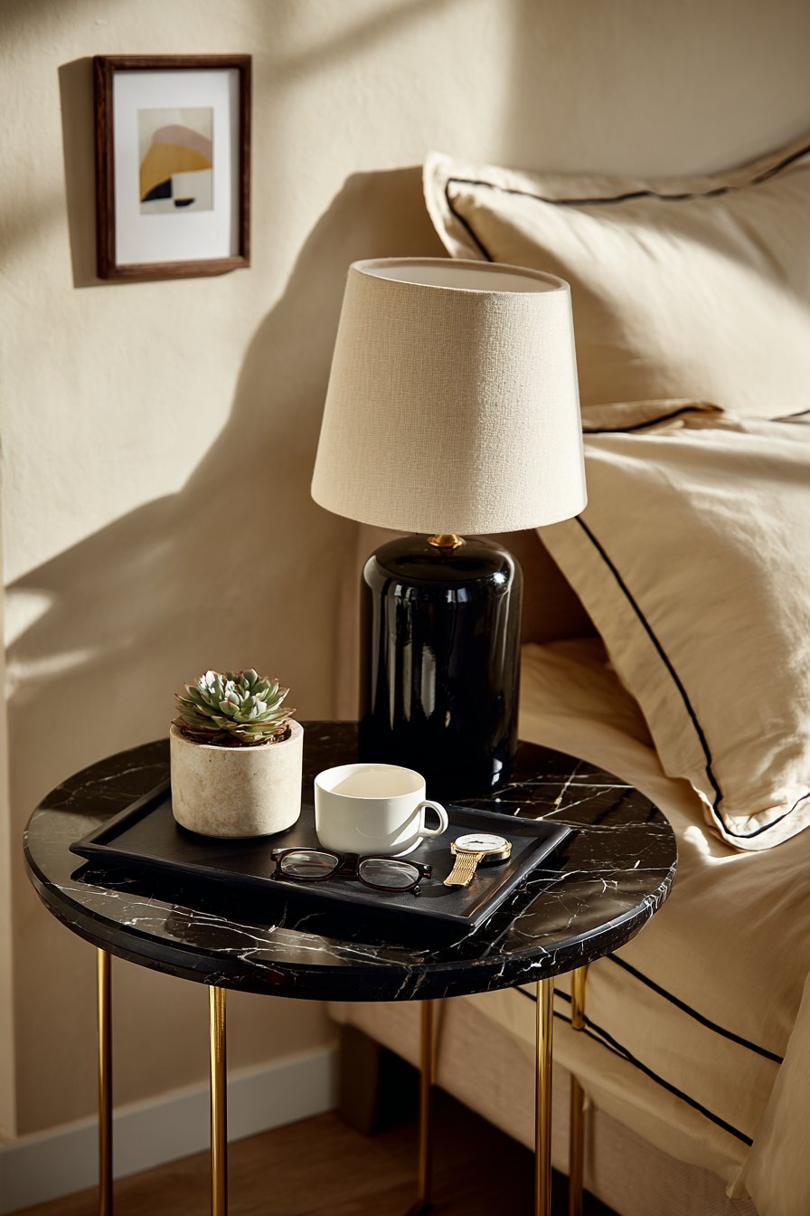 Perfectly Styled Nightstand Vignette