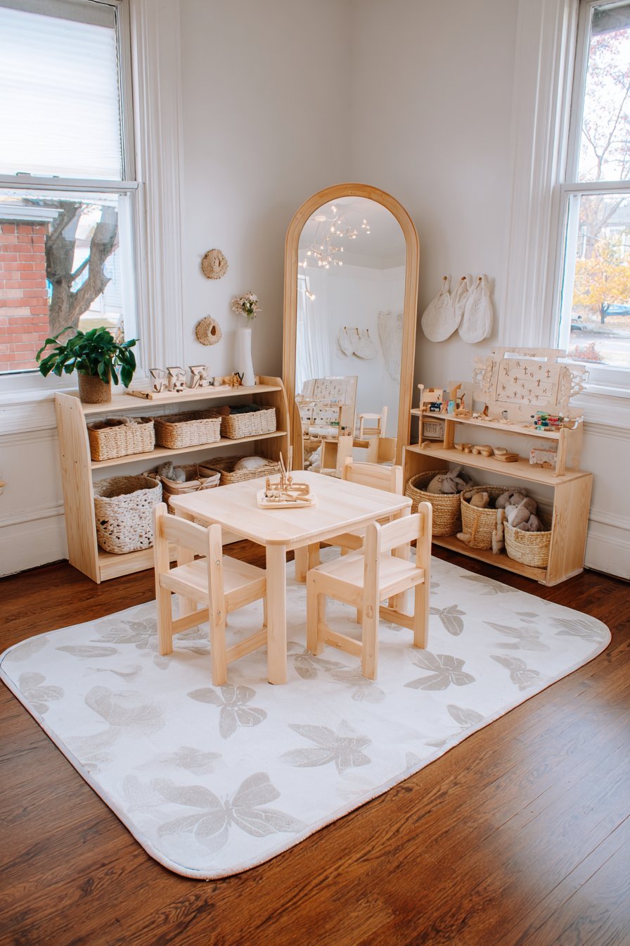 Montessori Play Corner with Accessible Storage