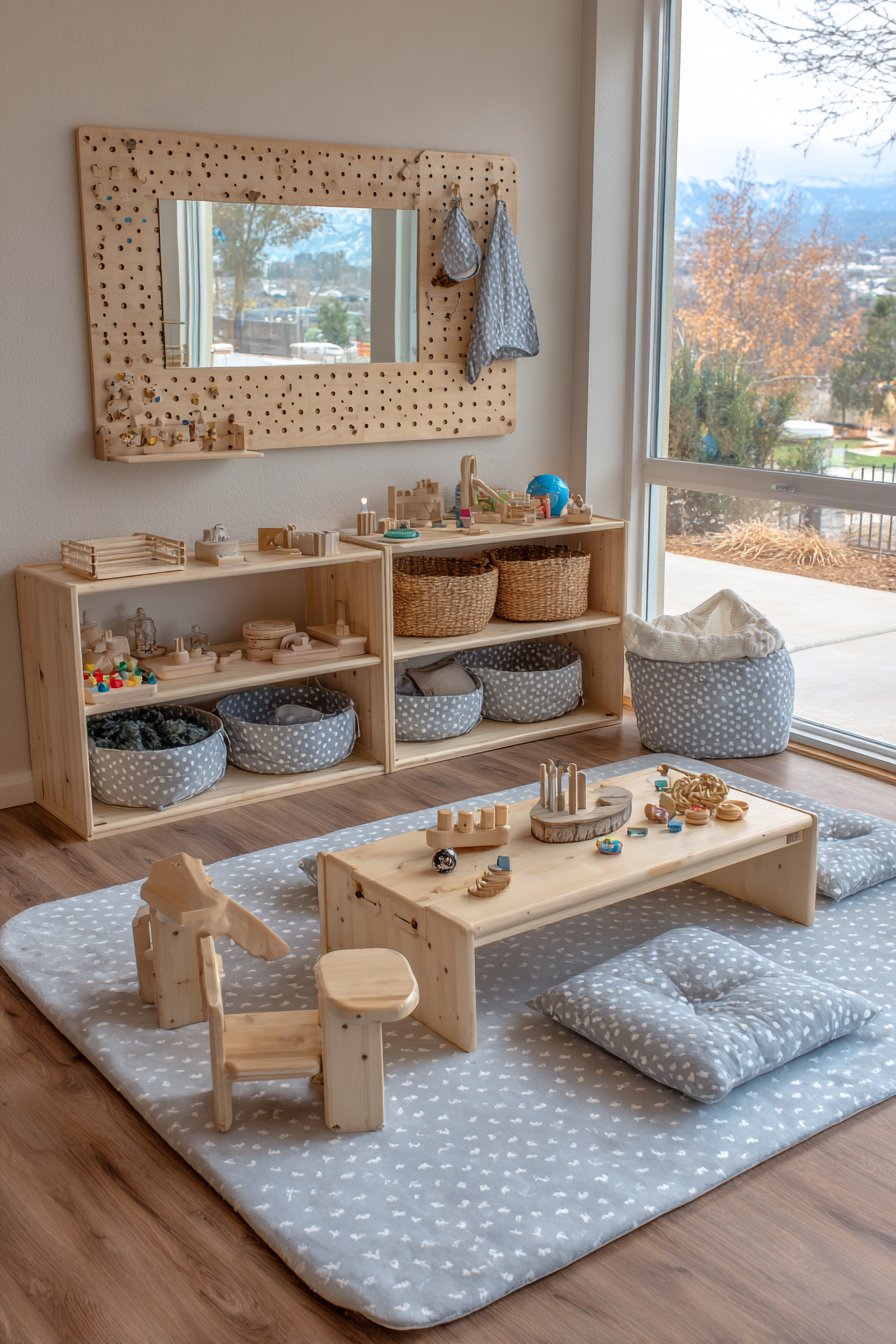 Montessori Play Corner with Accessible Storage