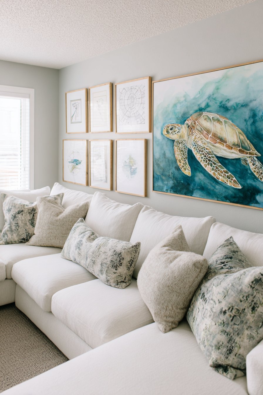 Ocean-Inspired Gallery Wall