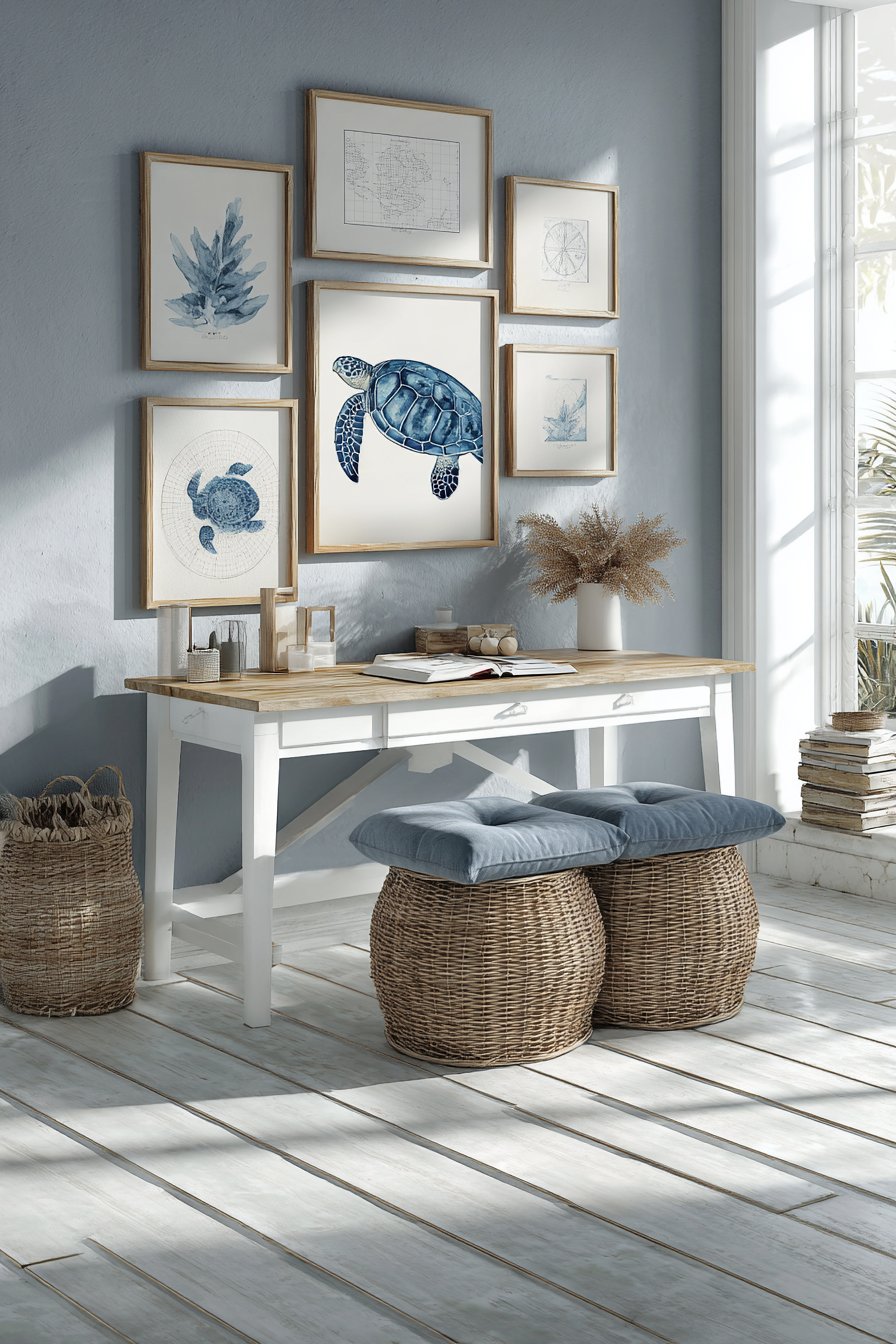 Ocean-Inspired Gallery Wall